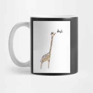 Giraffe and Bird with Cake - Happy Birthday Mug